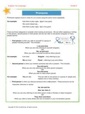 cover image of Grade 6 English: Pronouns